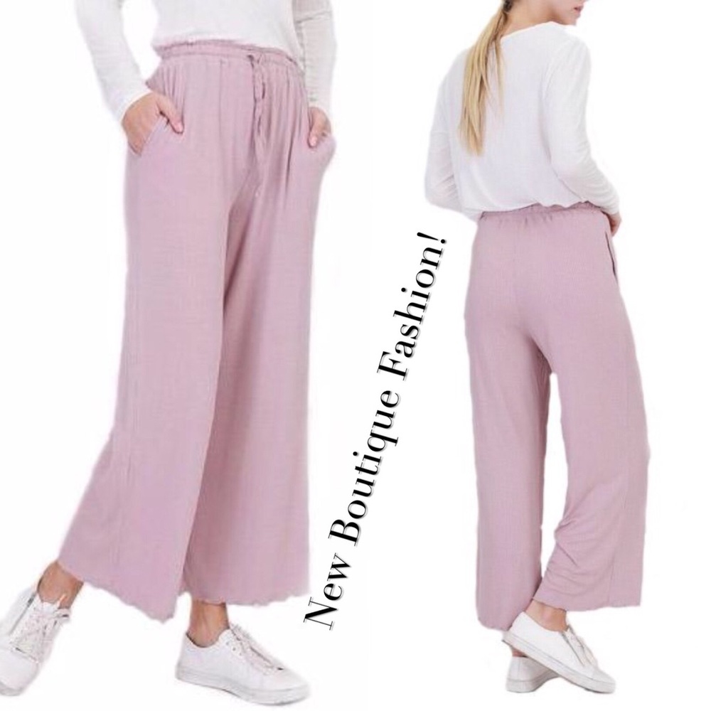 Ribbed Wide Leg Pant, New with Tag